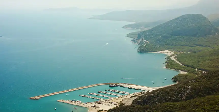 Blick auf die K&uuml;ste der T&uuml;rkischen Riviera in der Region Antalya