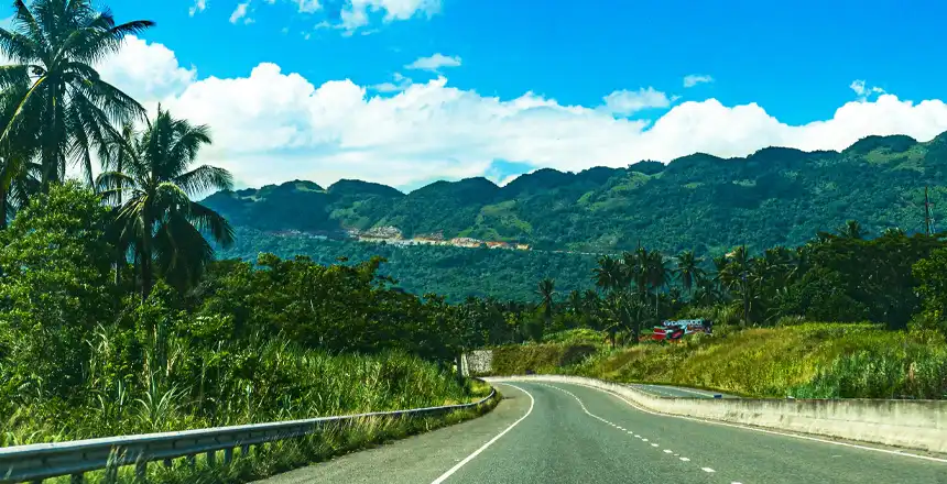 strasse-nach-kingston-jamaika Straße bei Kingston, Jamaika