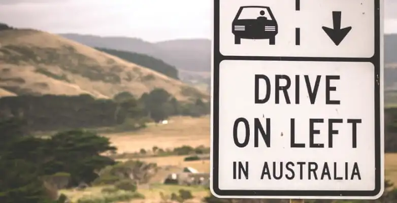 Schild Drive on the left in Australia