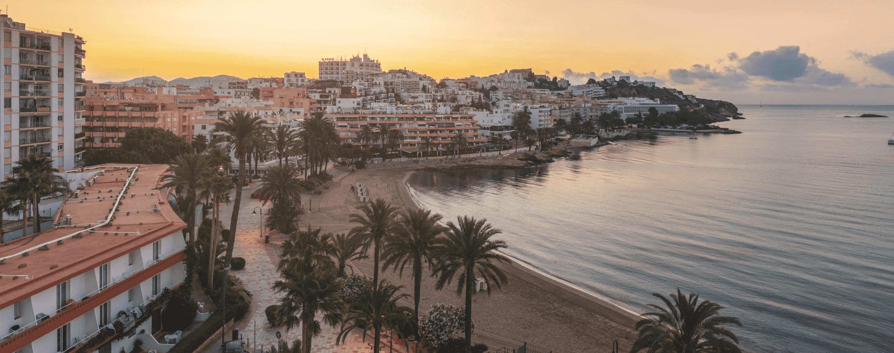 Figueretas Strand auf Ibiza, Spanien