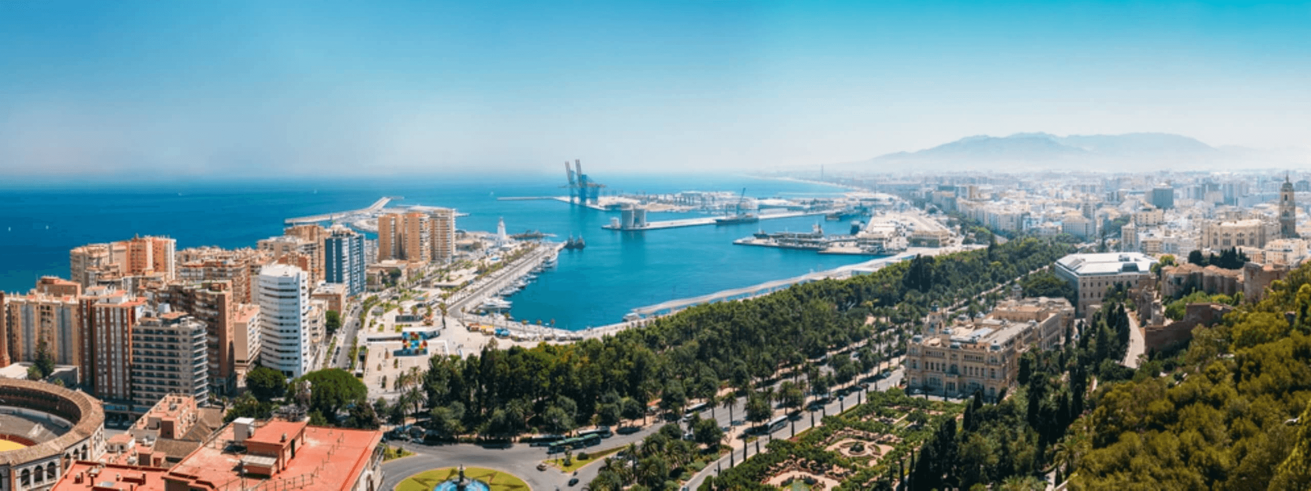 malaga panorama stadt