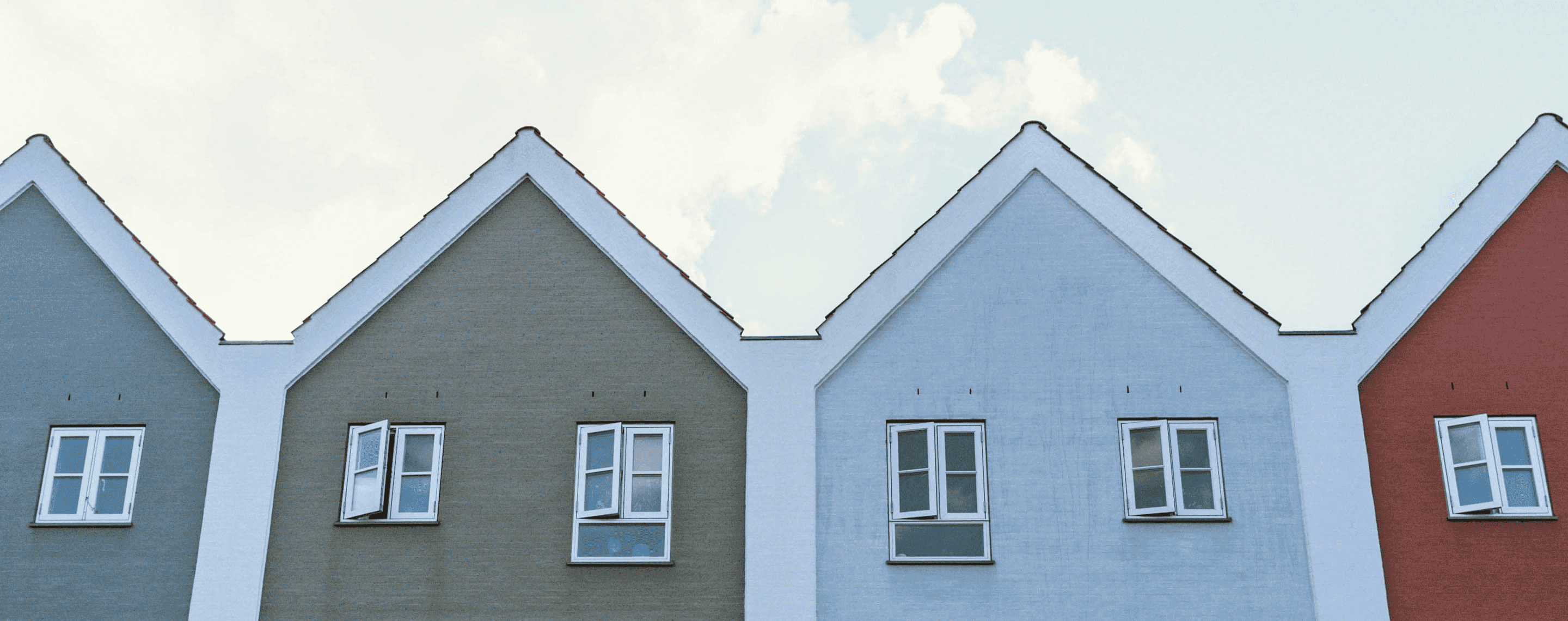 Häuserfronten in Odense, Dänemark