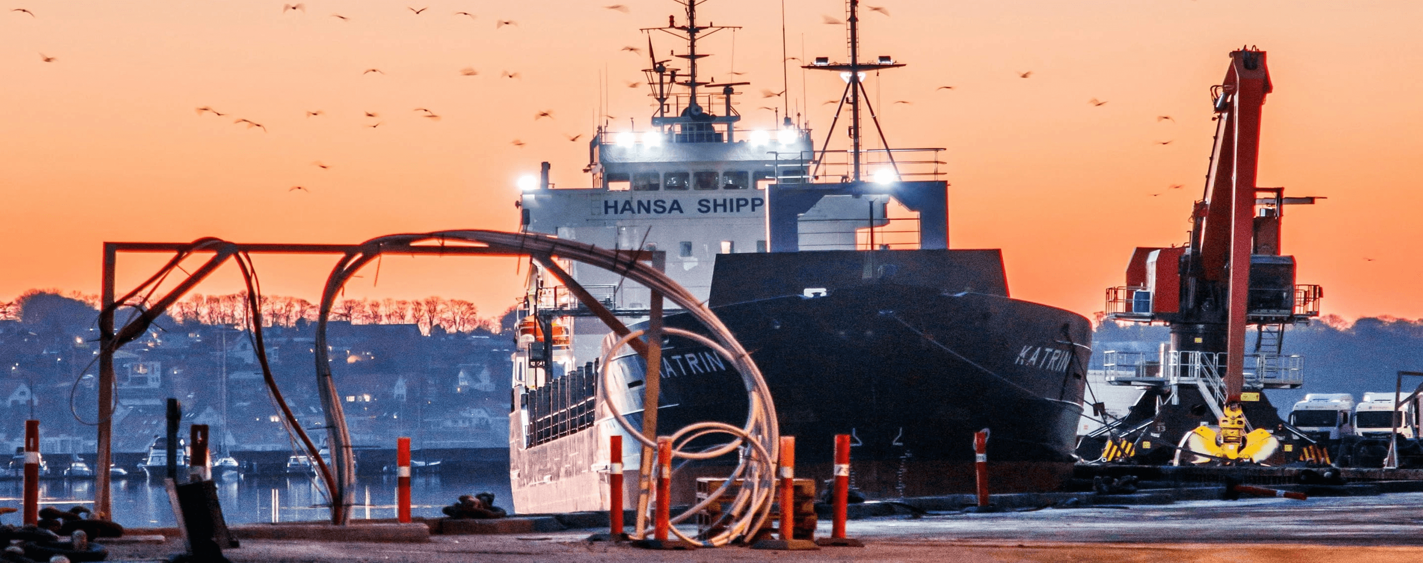 Frachthafen von Kolding, Dänemark