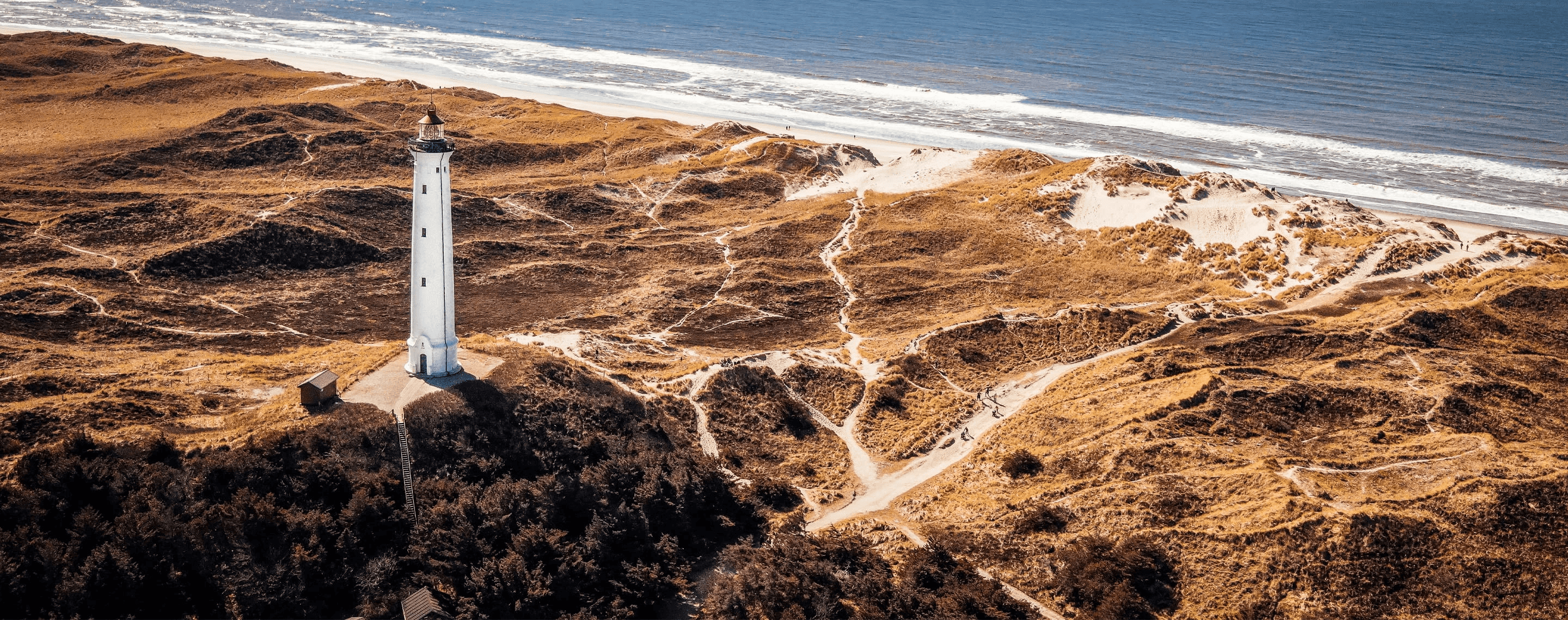 Leuchtturm Lynvig Fyr in Hvide Sande, Dänemark