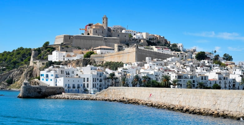 Blick auf die Altstadt von Eivissa, Ibiza